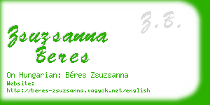zsuzsanna beres business card