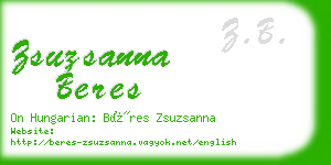 zsuzsanna beres business card